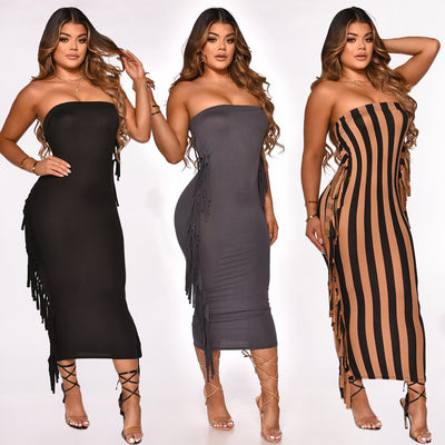 Sculpted Sophistication: Women's Tight Midi Dress for Timeless Elegance