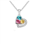 Colorful Gem Earrings and Necklace Set for Women