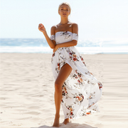 Boho Bliss: Long Dress for Women with Off-Shoulder Elegance - Perfect Beach Summer Dresses