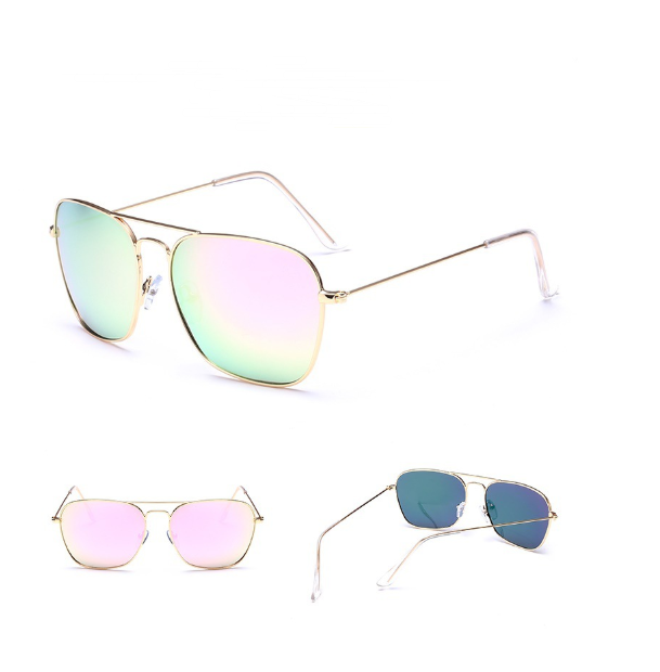 Metallic Real Film Couple Sunglasses: Colorful, Polarized, Unisex