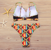 Multi Pattern High Waist Bikini Set