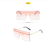 Large Frame Sunglasses Women's Square One-piece Sunglasses