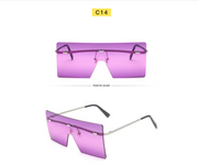 Large Frame Sunglasses Women's Square One-piece Sunglasses