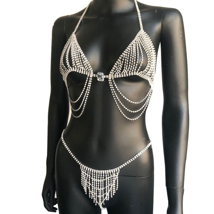 Sun-Kissed Elegance: Body Chain Sexy Beach Suit for Sizzling Summer Vibes