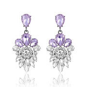 Japanese and Korean Crystal Earrings for Parties and Banquets