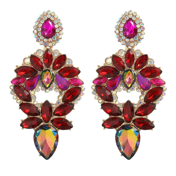 Women's Light Luxury Exaggerated Shiny Earrings Alloy