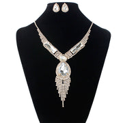 Colorful Tassel Diamond Bridal Jewelry Set - Elegance and Celebration