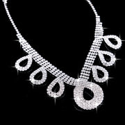 Celestial Elegance: 2021 Korean Wedding Jewelry Set (Necklace + Earrings)