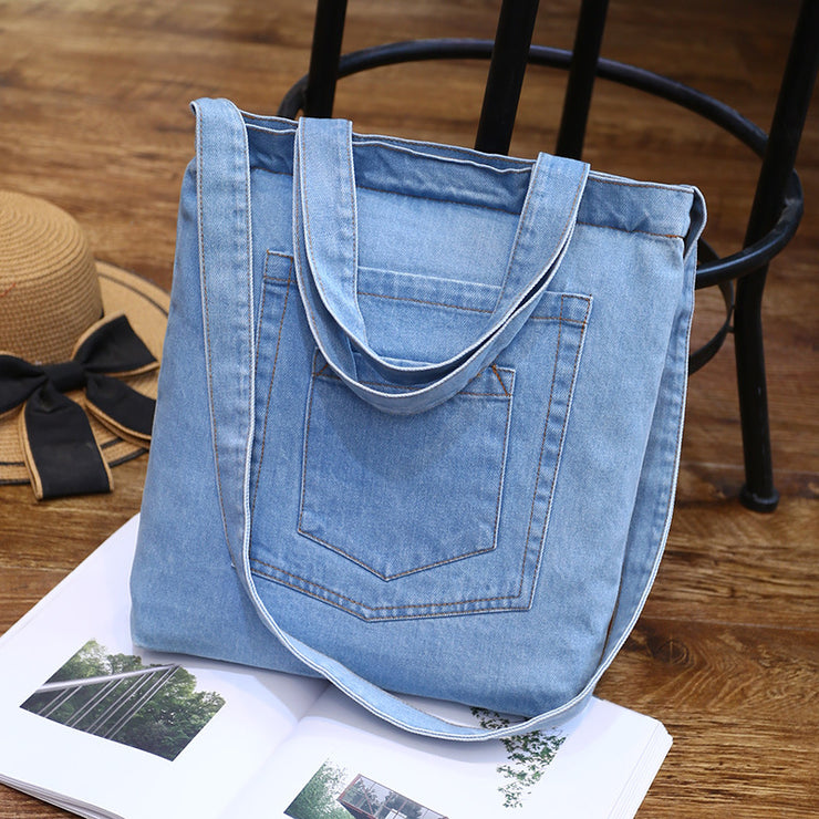 Wholesale 2021 new fashion color denim cloth shoulder bags fashion simple dual-purpose Satchel