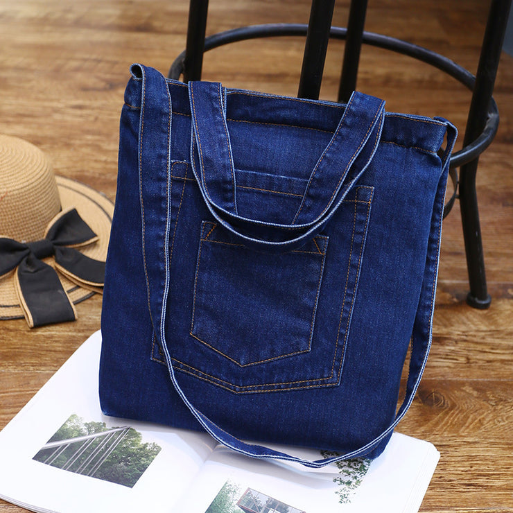 Wholesale 2021 new fashion color denim cloth shoulder bags fashion simple dual-purpose Satchel