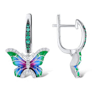 Seven Color Glue Butterfly Enamel Painted Jewelry Set - Artistic Elegance