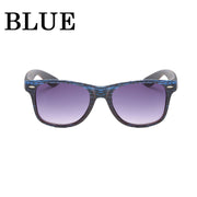 Square Frame Retro Wood Grain Sunglasses