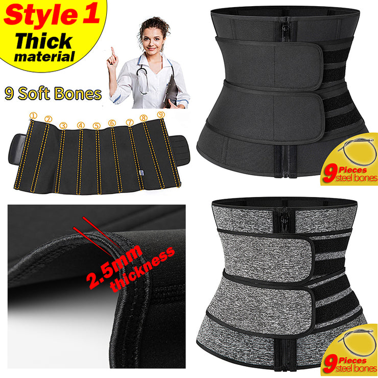 Posture Perfected: TUMMY SWEAT SHAPEWEAR BODYSUITS with Waist Trainer and Slimming Belts