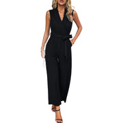 Effortless Chic: Leisure Commute Trousers Sleeveless Jumpsuit for Women