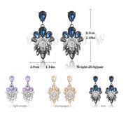 Japanese and Korean Crystal Earrings for Parties and Banquets