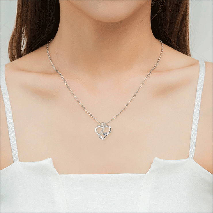 Personalized Crystal Butterfly Pendant Necklace for Women with Letter Lettering