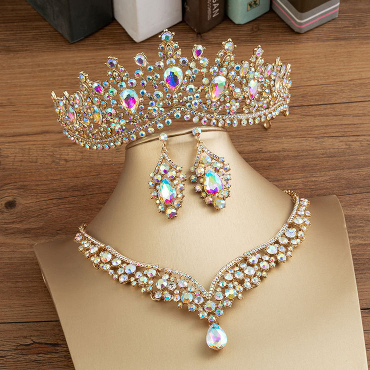 ✨ Alloy Diamond-Studded Eight-Character Crown Bridal Wedding Hair Accessories ✨