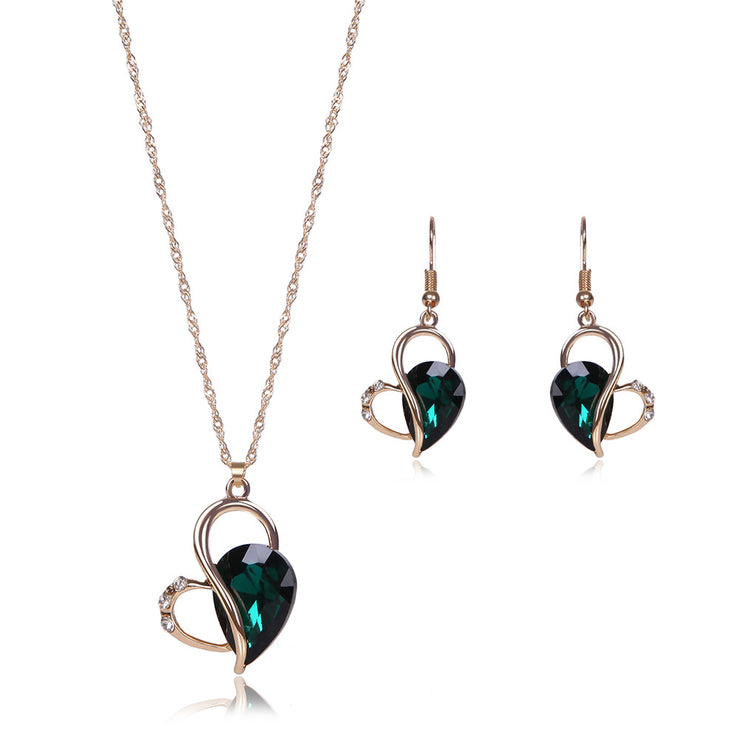 Chic Harmony: Two-Piece Set of Popular New Jewelry - Trendsetting Necklace and Earrings Ensemble