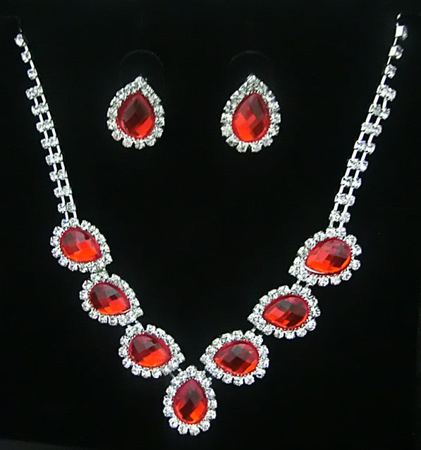 Customizable Color Diamond Bridal Jewelry Set