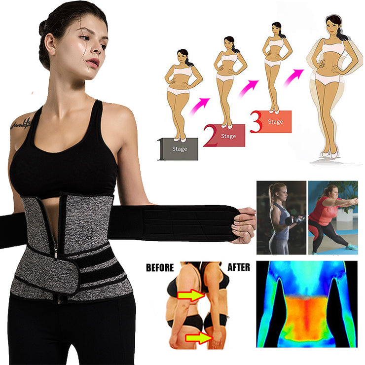 Posture Perfected: TUMMY SWEAT SHAPEWEAR BODYSUITS with Waist Trainer and Slimming Belts