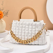 Experience Cloud-like Elegance with Our Women's Fashion Pleated Cloud Messenger Bag