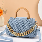 Experience Cloud-like Elegance with Our Women's Fashion Pleated Cloud Messenger Bag