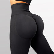 Ultimate Comfort: Seamless Knitted Fitness GYM Pants with Women's High Waist and Hips