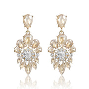 Japanese and Korean Crystal Earrings for Parties and Banquets