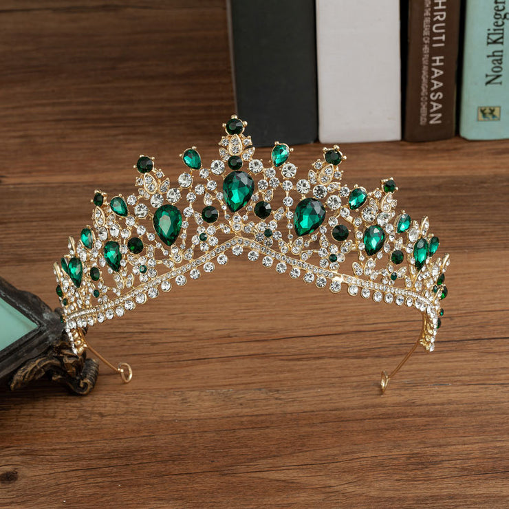 ✨ Alloy Diamond-Studded Eight-Character Crown Bridal Wedding Hair Accessories ✨