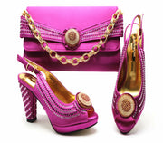 Beautiful Peep Toes Shoes With Handbag Autumn New Arrivals