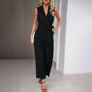 Effortless Chic: Leisure Commute Trousers Sleeveless Jumpsuit for Women