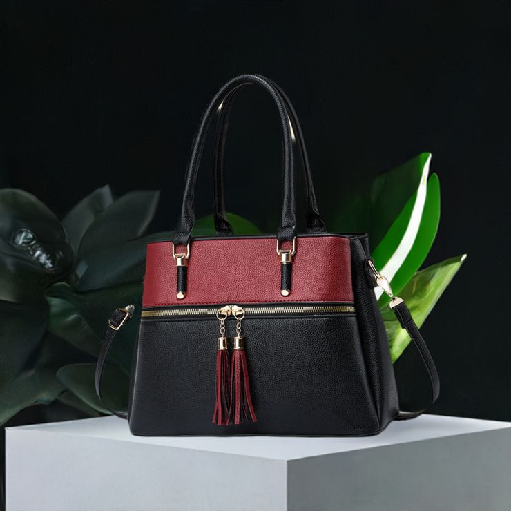 Chic & Practical: Large Capacity Soft Leather Tassel Shoulder Bag - Versatile Style for Every Occasion