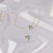 Fashion Jewelry New Unique Little Bird Drop Long Hanging Hummingbird Earrings For Women Elegant Girl Tassel Crystal Pendant Earring Jewelry