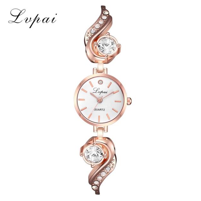 Luxury Rose Gold Rhinestone Watch: Timeless Elegance