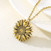 Sunflower Stainless Steel Open Locket Necklaces - Positivity and Radiance