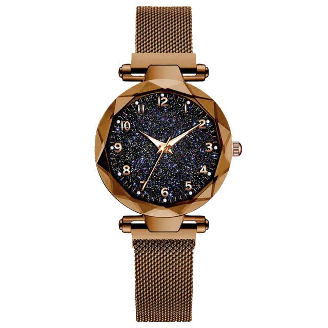 Starry Splendor: Luxury Magnetic Starry Sky Women's Watch – Timekeeping Elevated