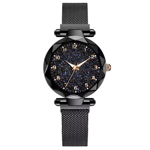 Starry Splendor: Luxury Magnetic Starry Sky Women's Watch – Timekeeping Elevated