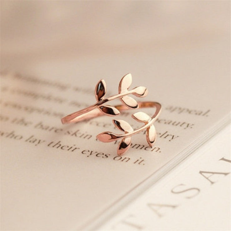 Fashion Open Leaf Rings For Women