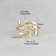 Fashion Open Leaf Rings For Women