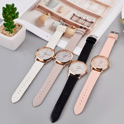 Timeless Elegance: Casual Quartz Leather Band Women's Analog Watch