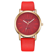 Timeless Elegance: Casual Quartz Leather Band Women's Analog Watch