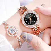 Elevate Your Style: Brand Luxury Bracelet Watches Set – Fashion Geometric Bangle Quartz Clock for Ladies