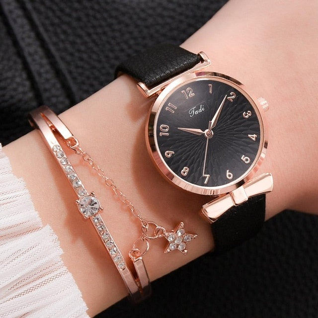 Pink Dial Elegance: Luxury Women's Bracelet Quartz Watch