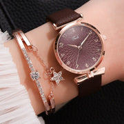 Pink Dial Elegance: Luxury Women's Bracelet Quartz Watch