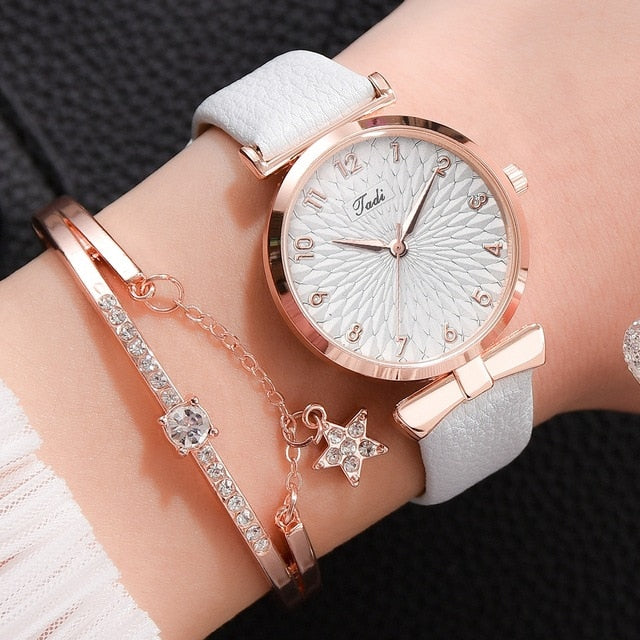 Pink Dial Elegance: Luxury Women's Bracelet Quartz Watch