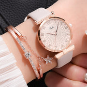 Pink Dial Elegance: Luxury Women's Bracelet Quartz Watch