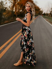 Elegance Unveiled: Vintage Backless Boho Maxi Beach Dress for Women