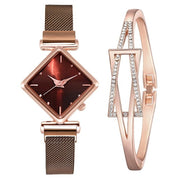 Square Elegance: Luxury Women's Quartz Watch – Ideal Gift