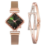 Square Elegance: Luxury Women's Quartz Watch – Ideal Gift