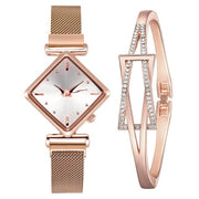 Square Elegance: Luxury Women's Quartz Watch – Ideal Gift